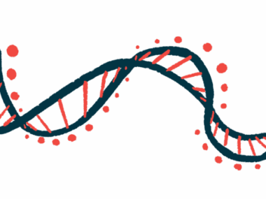 DNA ribbon illustration.
