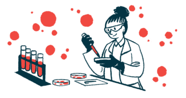 Illustration of scientist working with petri dishes in the lab.