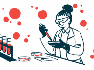 Illustration of a scientist working with petri dishes in a lab.