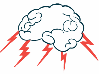 An illustration of a brain with lightning bolts.