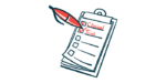 This is an illustration of a small clipboard labeled 