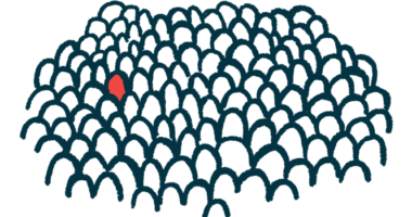 One person in a crowd is highlighted in red in this illustration of rare.