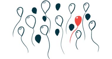 A group of balloons float upward, one of them red, in this illustration of rare disease.